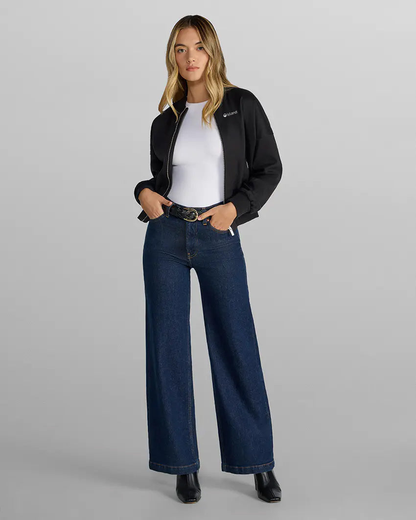 Women's BYLT Coastal Bomber Jacket - Black