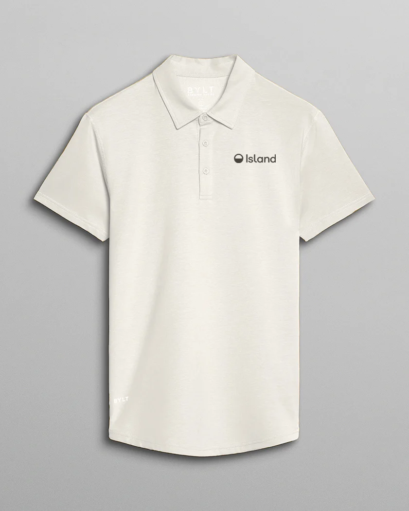 Men's BYLT Drop Cut Lux Polo - Off White