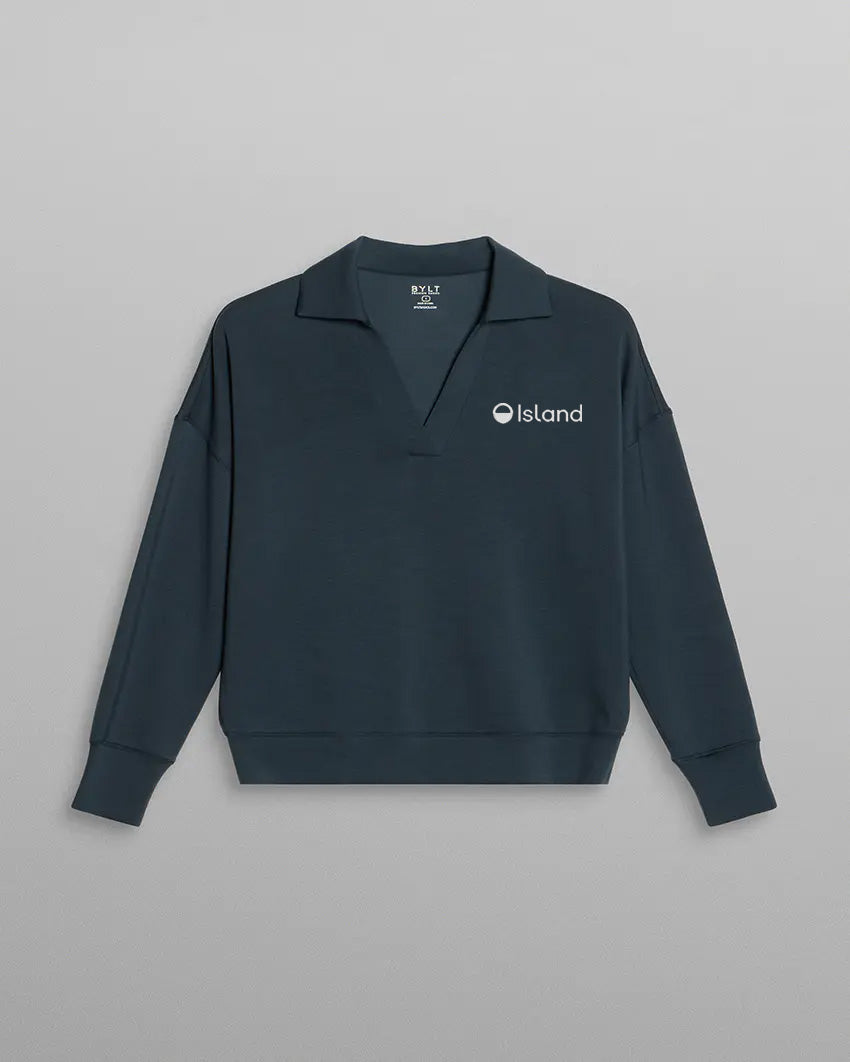 Women's BYLT Opal Relaxed Polo – Vintage Navy