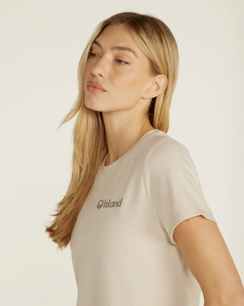 Women's BYLT Drift Straight Hem Tee - Ivory