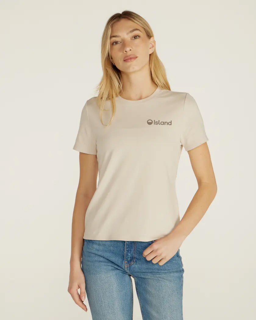 Women's BYLT Drift Straight Hem Tee - Ivory