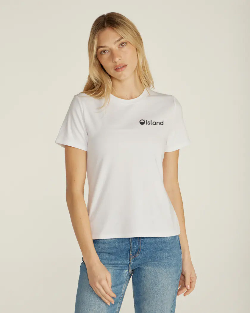 Women's BYLT Drift Straight Hem Tee - White