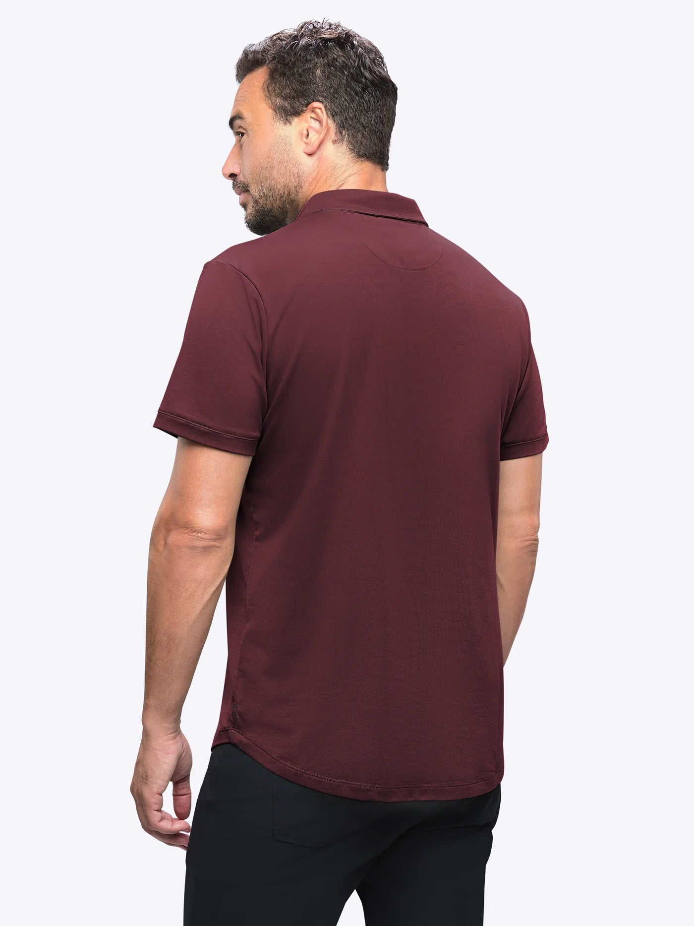 Men's Cuts AO Signature Fit Polo - Deep Cranberry