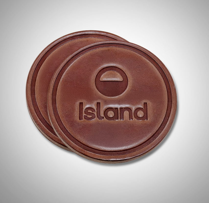Island Leather Coasters - Set of 2