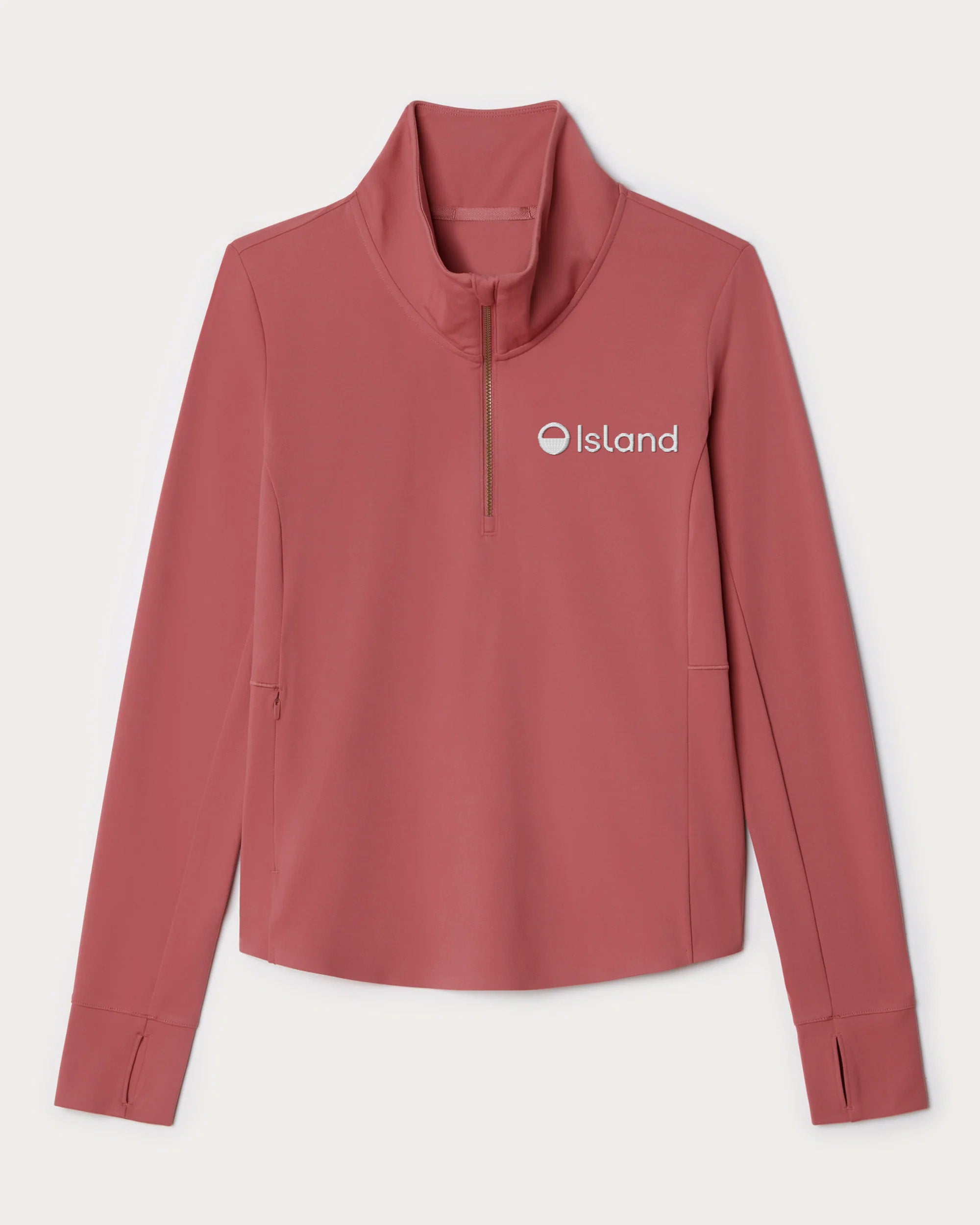 Women's Rhone Course to Court 1/4 Zip - Hibiscus Blush