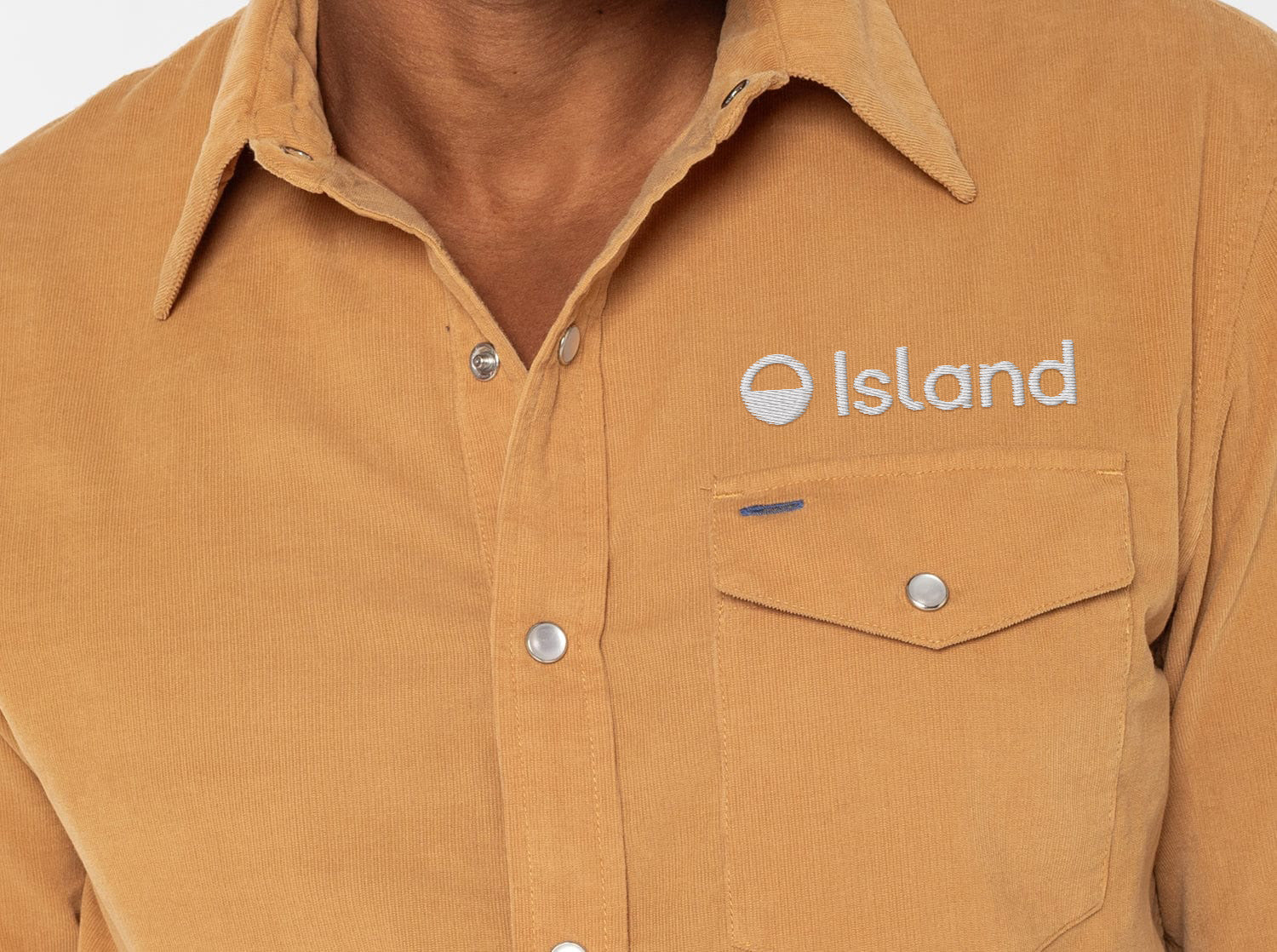 Men's Criquet Short Sleeve Corduroy Pearl Snap - Camel