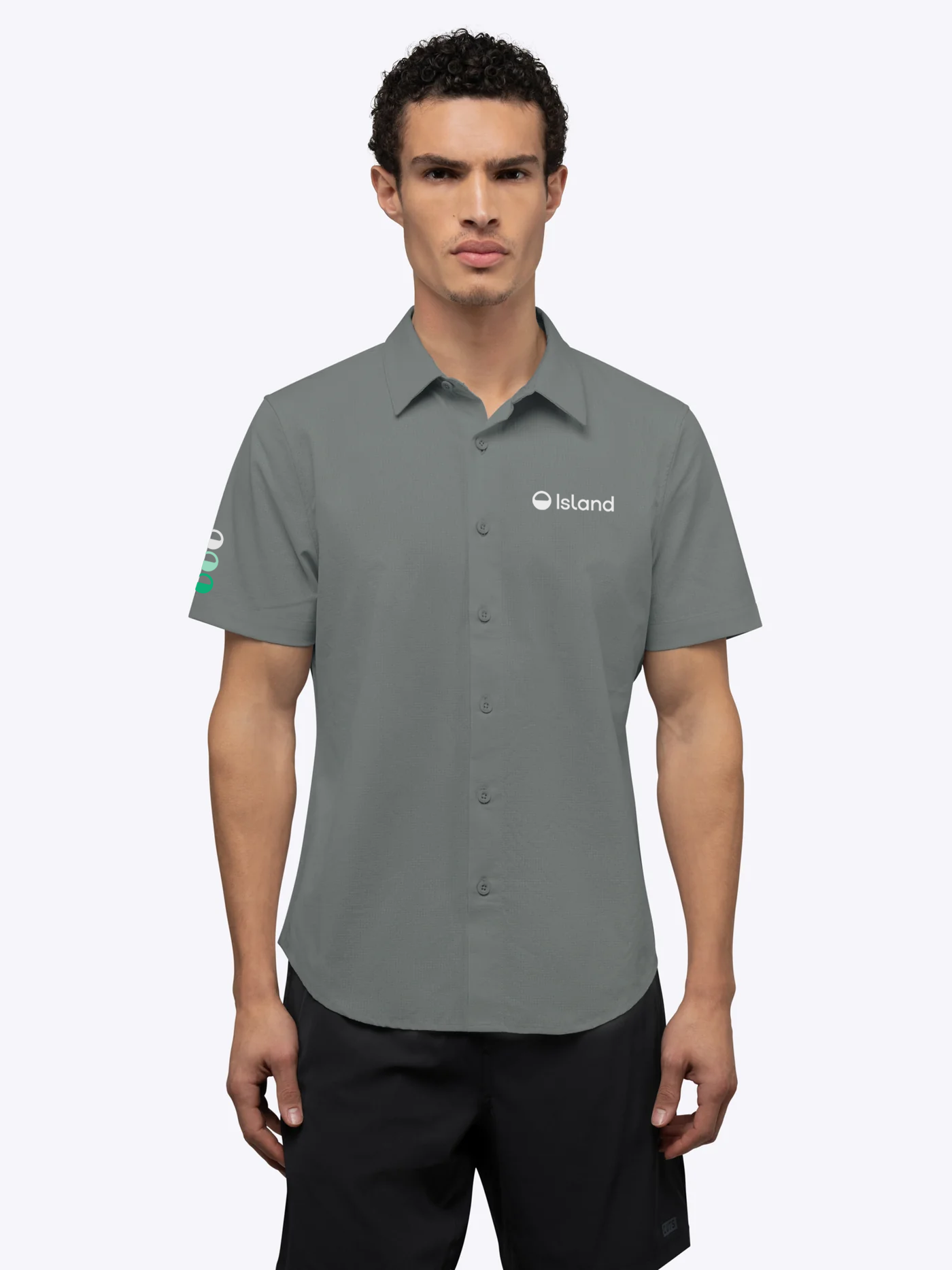 Men's Cuts Crossover Button Up- Sage
