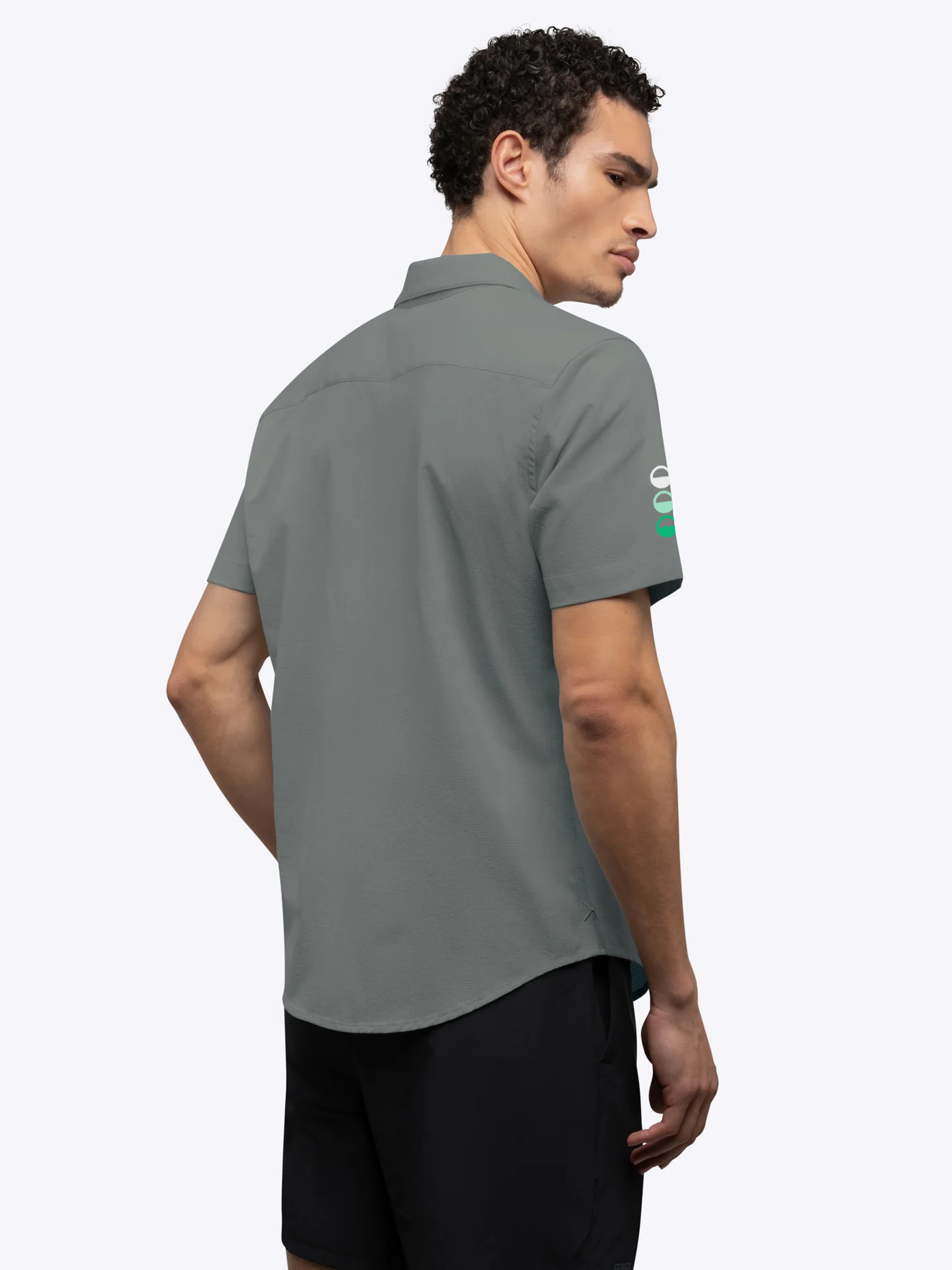 Men's Cuts Crossover Button Up- Sage