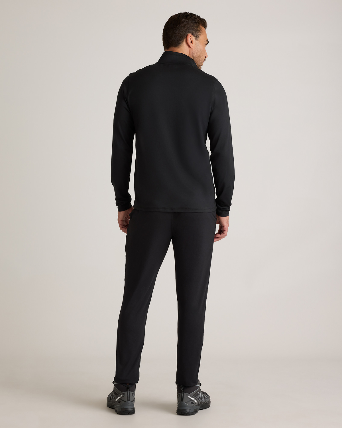 Men's Quince Flowknit Performance 1/2 Zip - Black