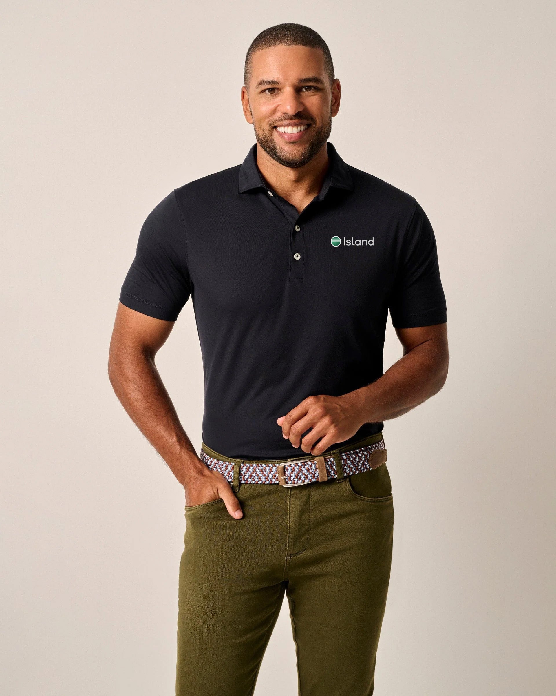 Men's Johnnie-O Huronn Performance Polo - Black