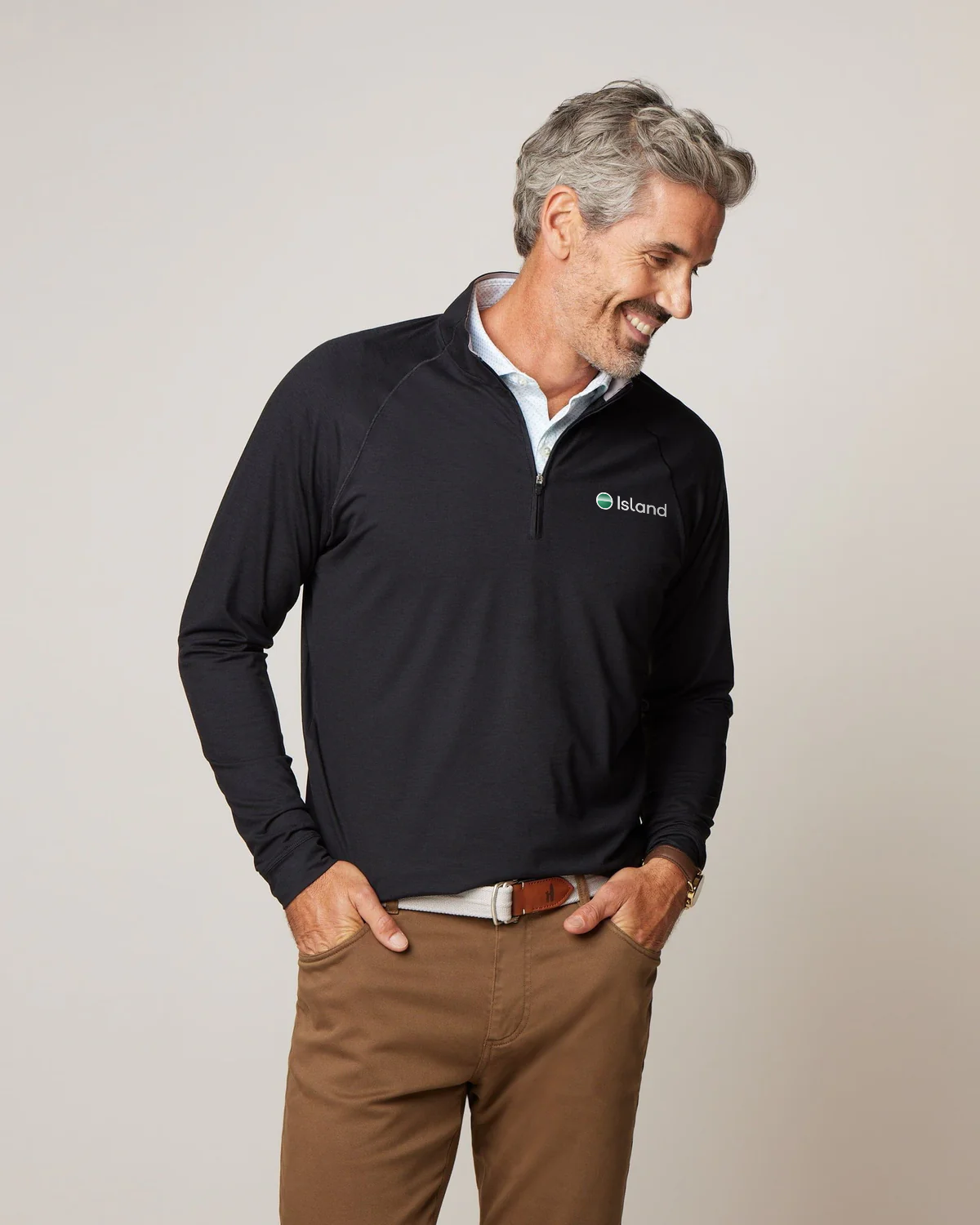 Men's Johnnie-O Freeborne Performance 1/4 Zip - Black