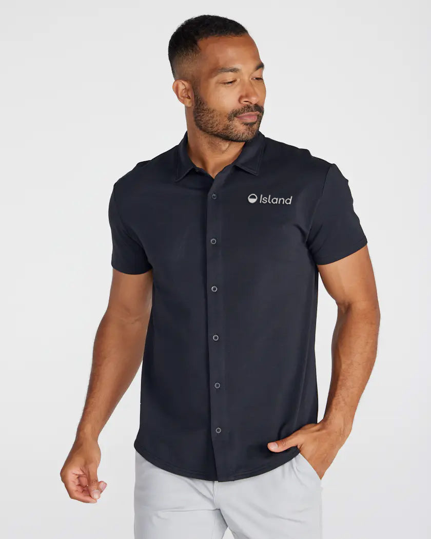 Men's BYLT LUX Short Sleeve Button Down - Black