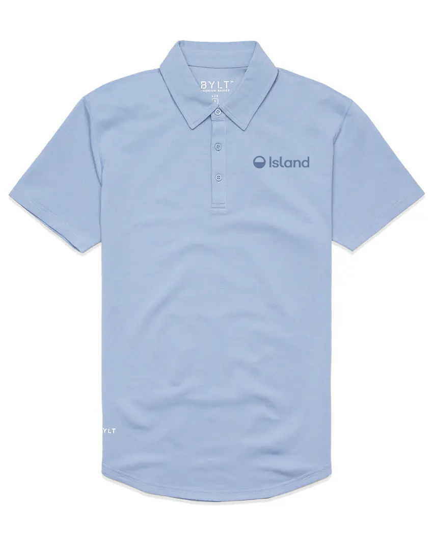 Men's BYLT Drop Cut LUX Polo - Atlantic
