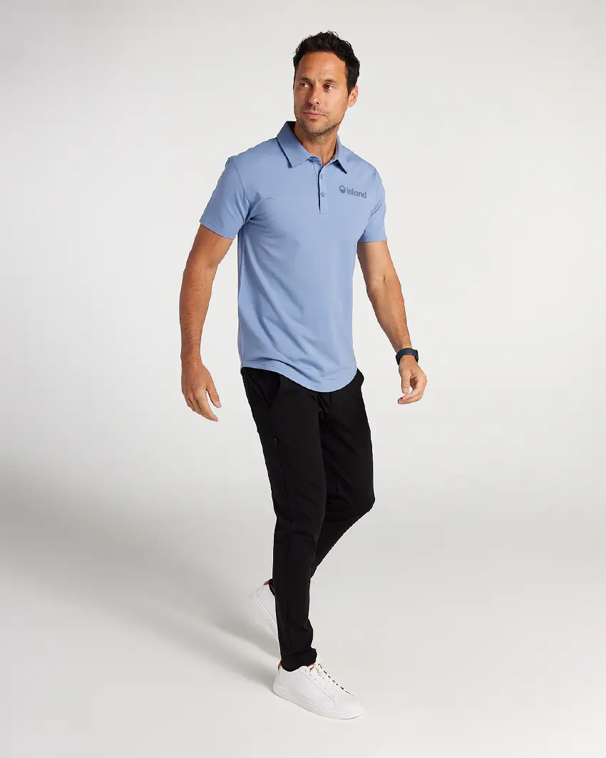 Men's BYLT Drop Cut LUX Polo - Atlantic
