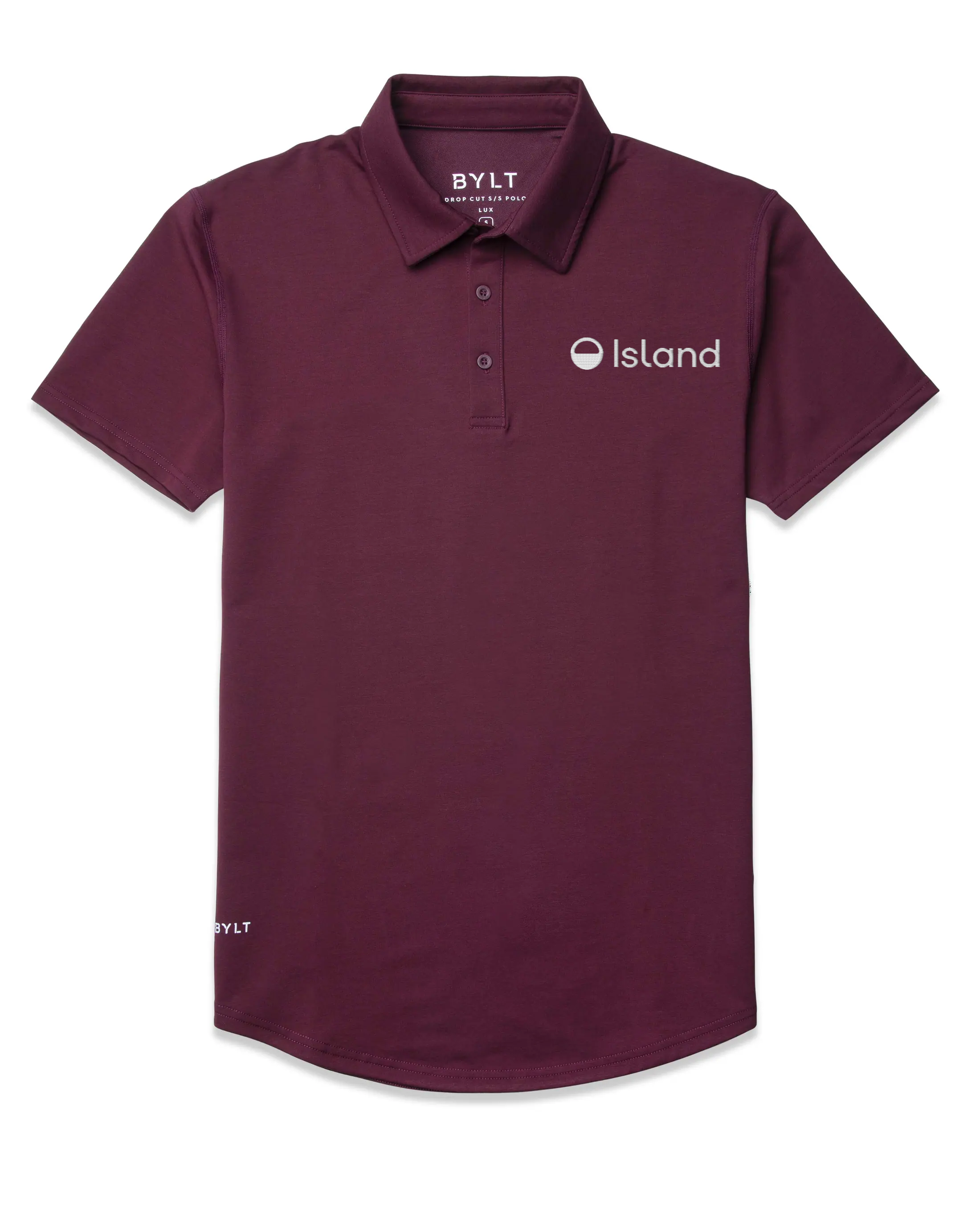 Men's BYLT Drop Cut LUX Polo - Maroon