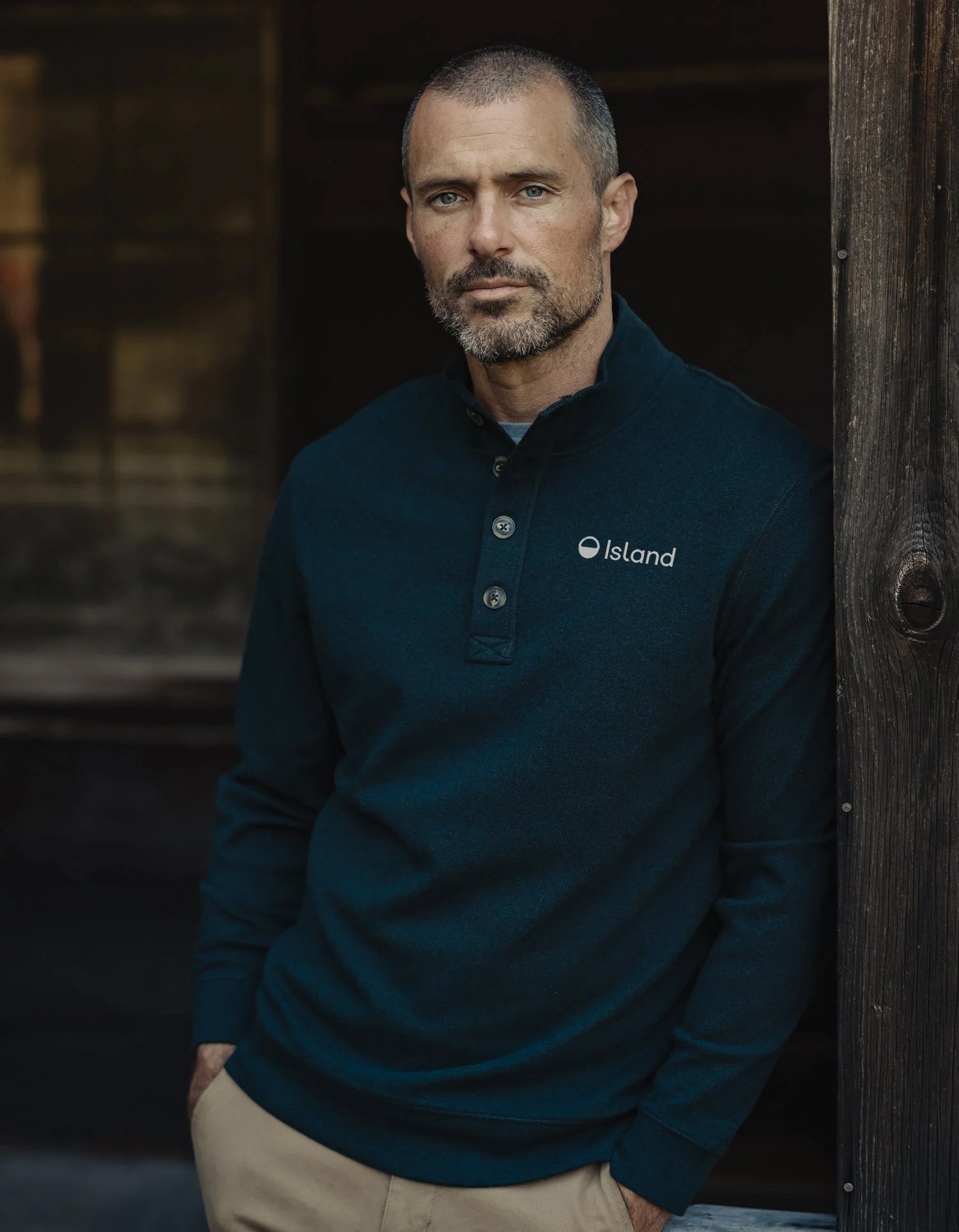 Men's The Normal Brand Puremeso Button Popover - Emerald