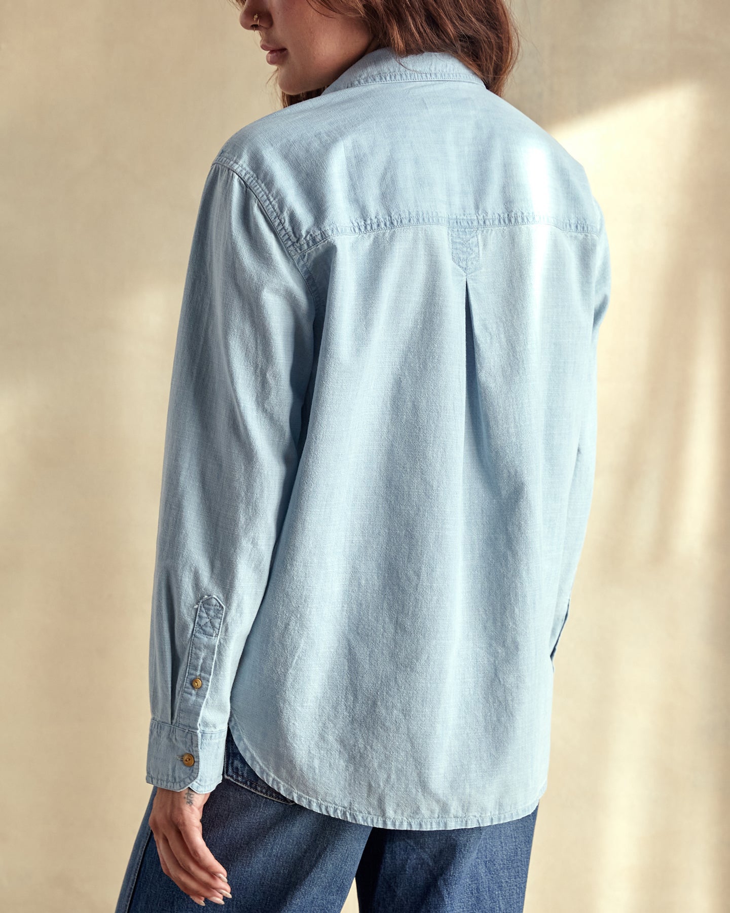 Women's Outerknown Chambray Utility Shirt - Light Wash Chambray