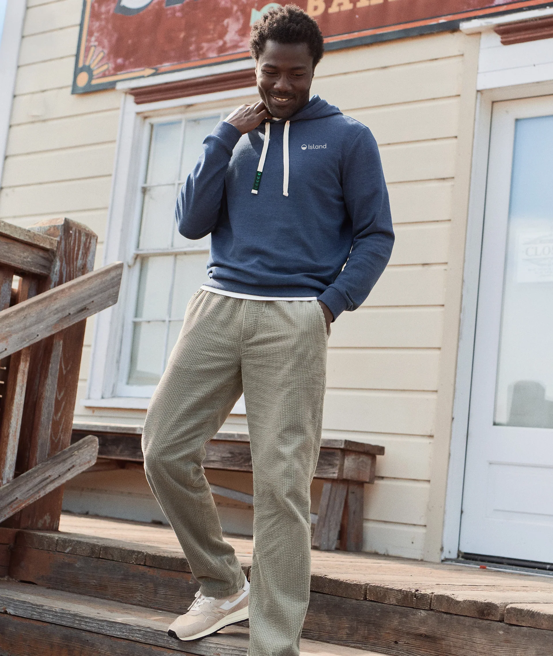 Men's Marine Layer Pacifica Stretch Hoodie - Navy