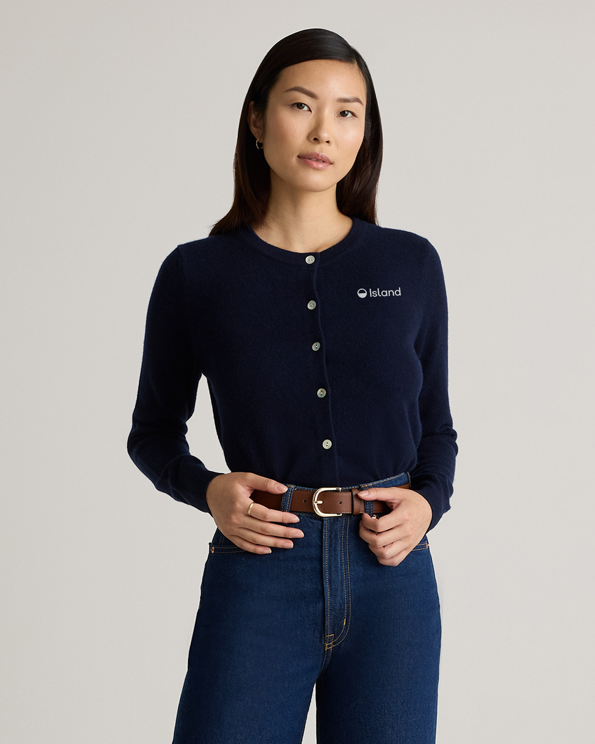 Women's Quince Cashmere Cardigan - Navy