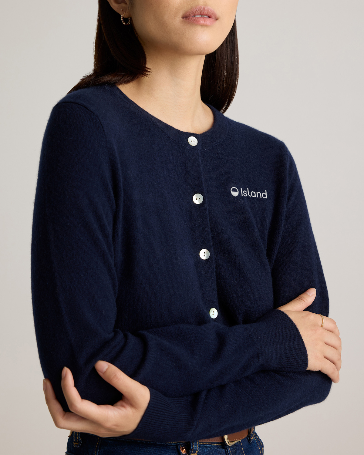 Women's Quince Cashmere Cardigan - Navy