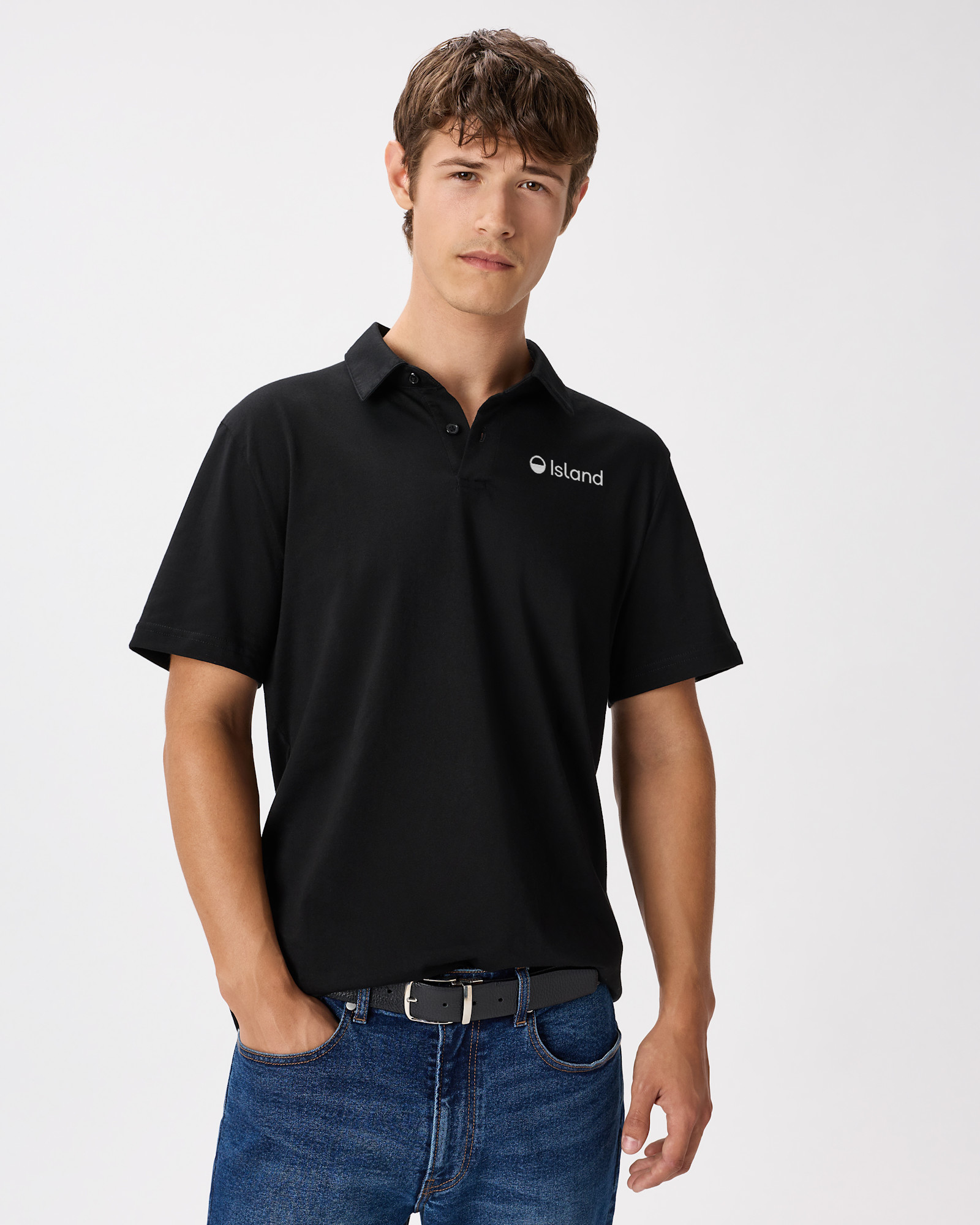 Men's Quince Japanese Lotus Polo - Black