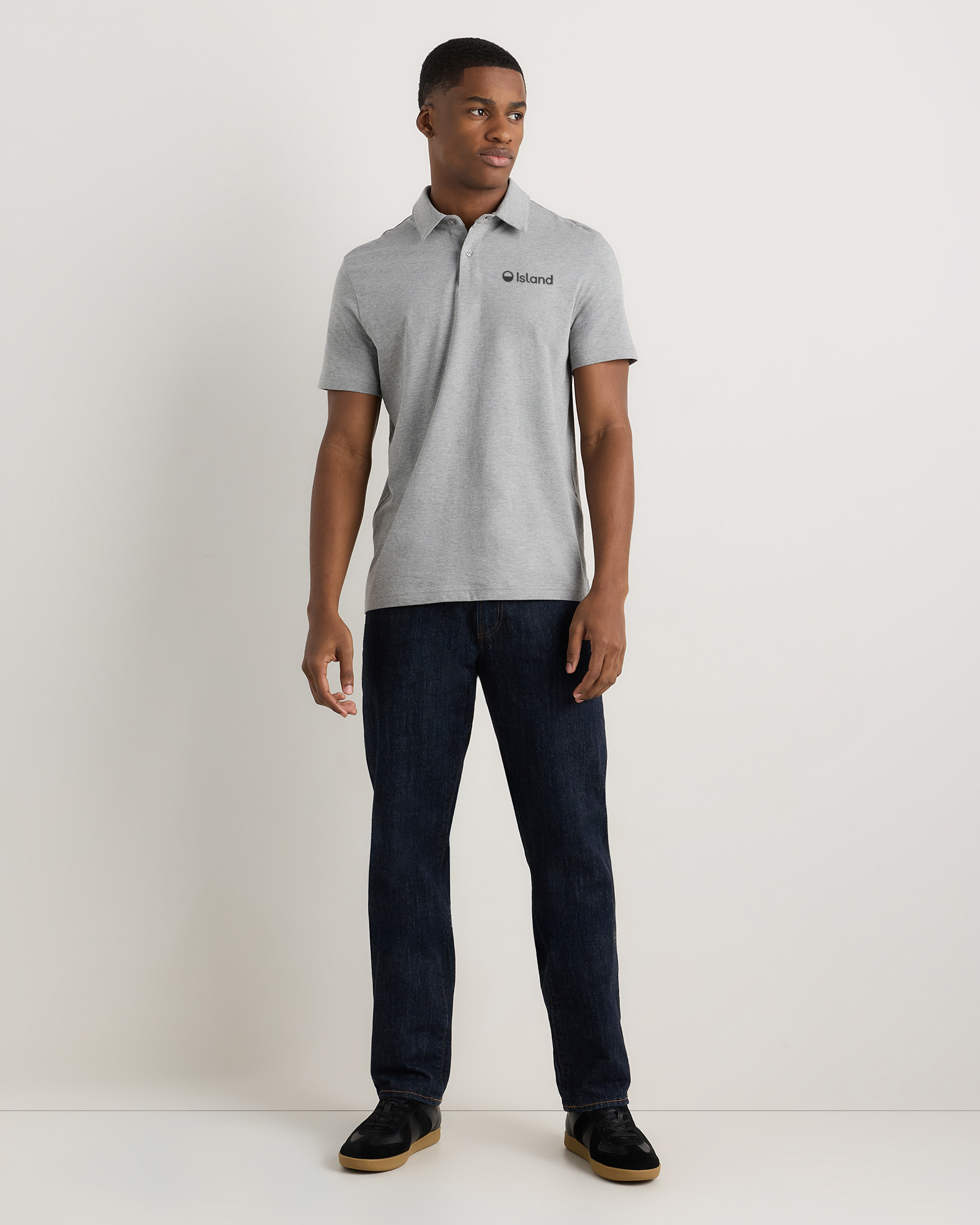 Men's Quince Japanese Lotus Polo - Heather Gray