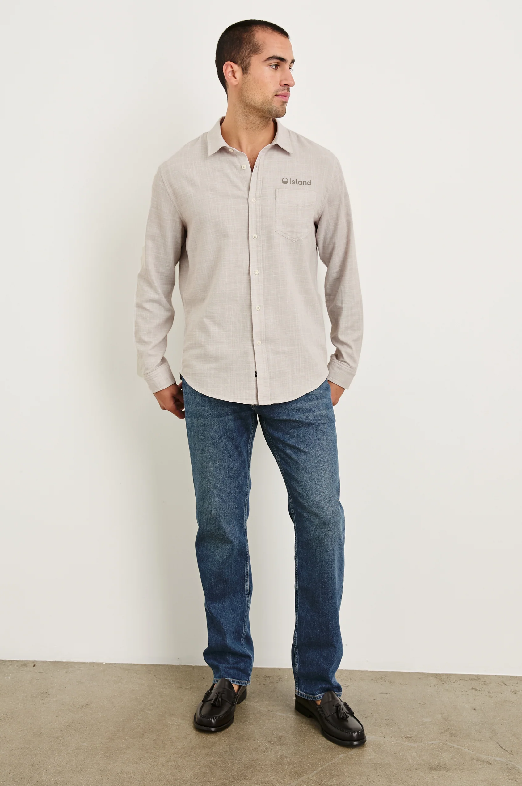 Men's Rails Wyatt Button Down - Tahini Etch | Pre-Order
