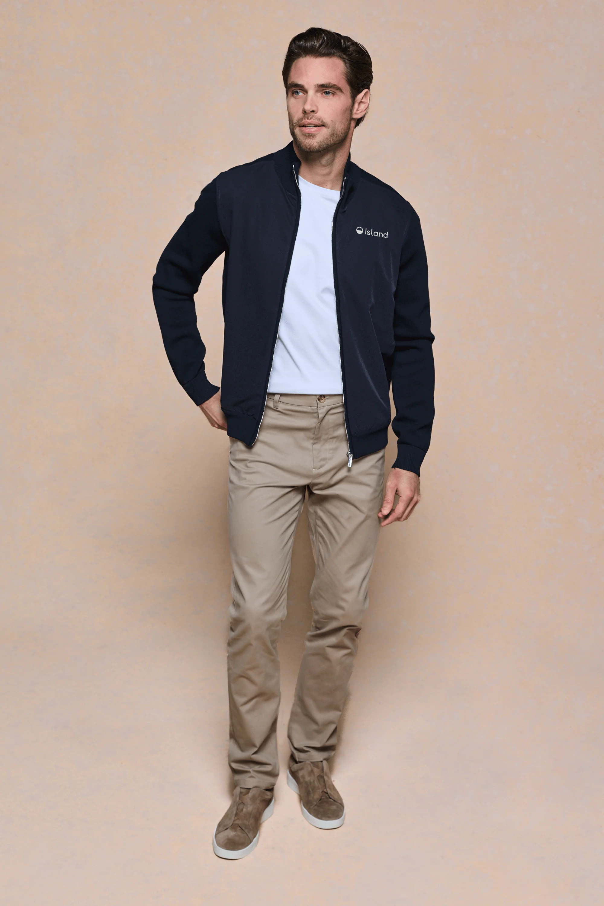 Men's Raith Hybrid Knitted Jacket - Navy