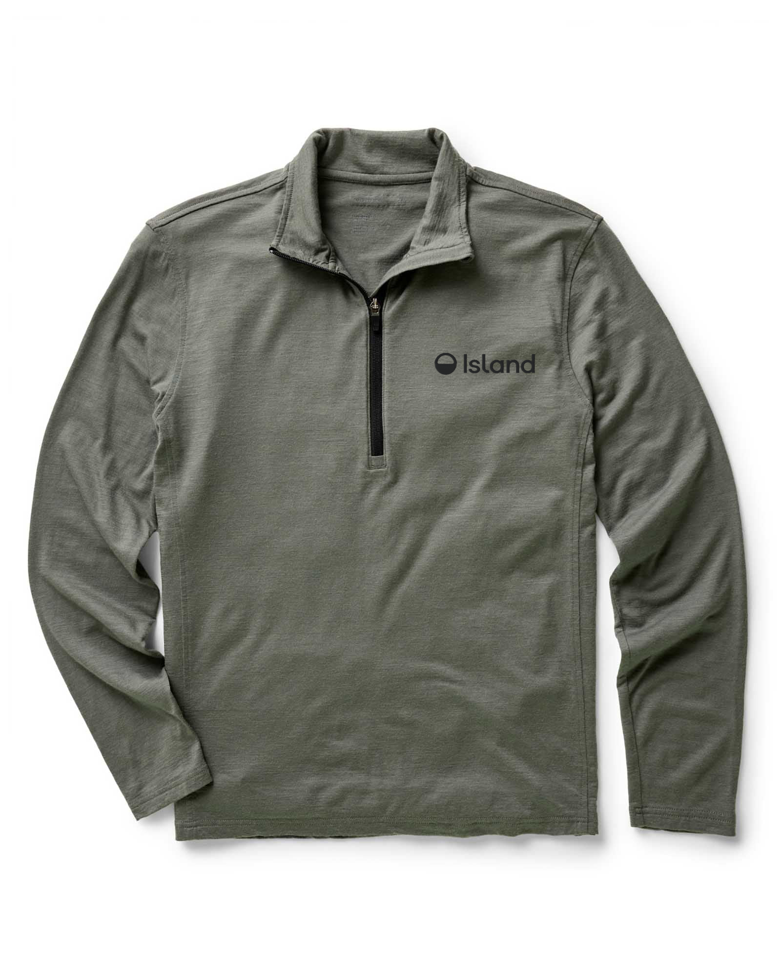 Men's Taylor Stitch The Ridgeline Merino Half Zip - Field Olive