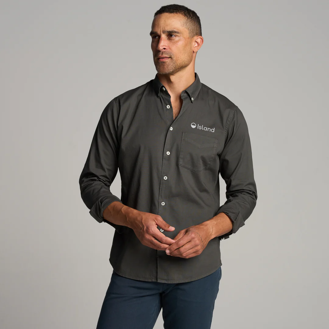 Men's Rowan Henrick Oxford Shirt - Faded Black