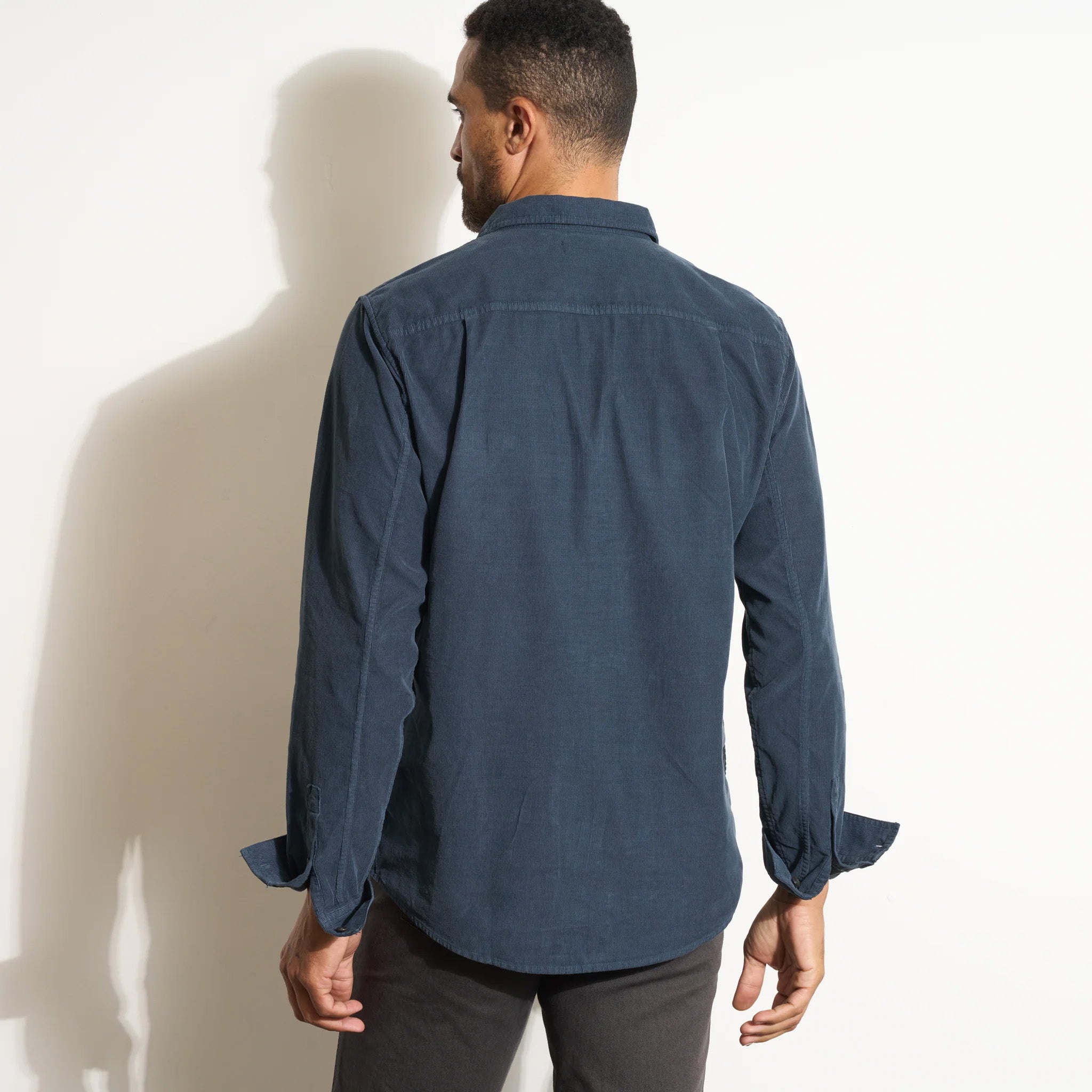 Men's Rowan Nobel Fine Wale Cord Shirt - Seaport