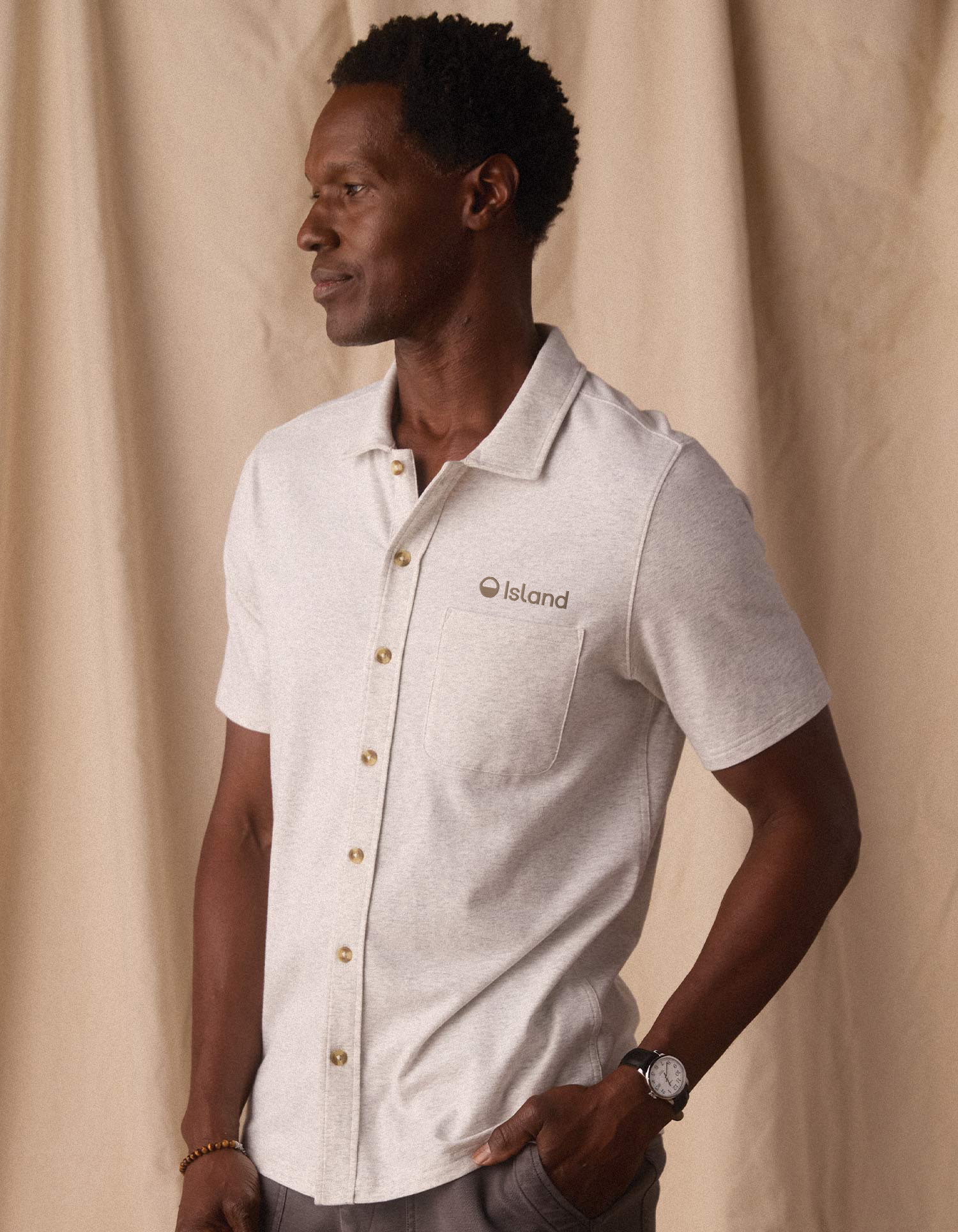 Men's The Normal Brand Active Puremeso Weekend Button Down - Stone
