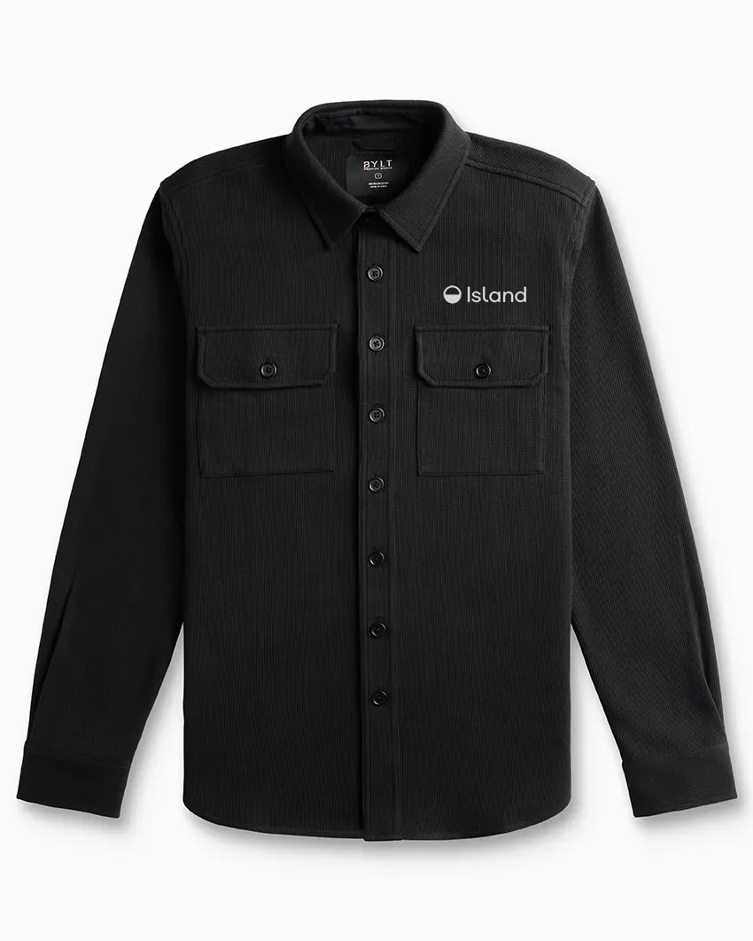 Men's BYLT Thermal Button Down - Black