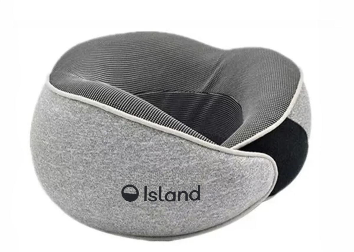 Island Travel Neck Pillow with Eye Mask and Earplugs