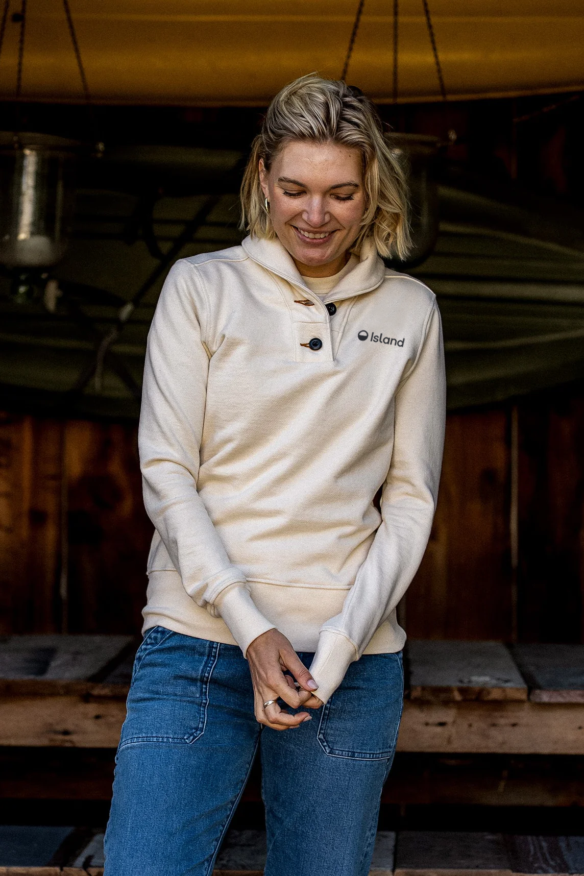 Women's WiesMade Bodega Shawl Pullover - Natural