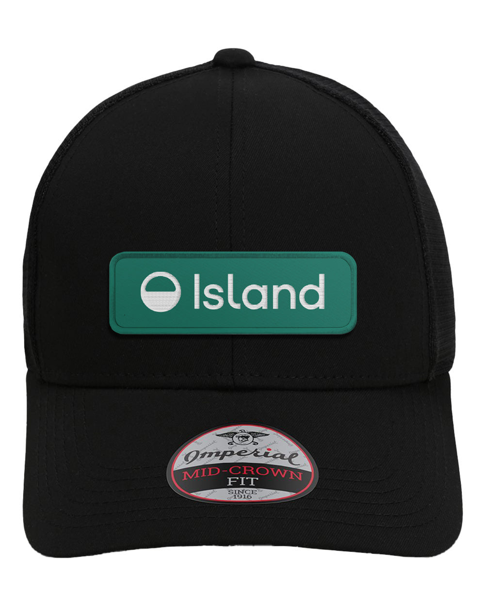 Imperial Whitaker Mesh Cap - Black with Light Green/White Island Patch