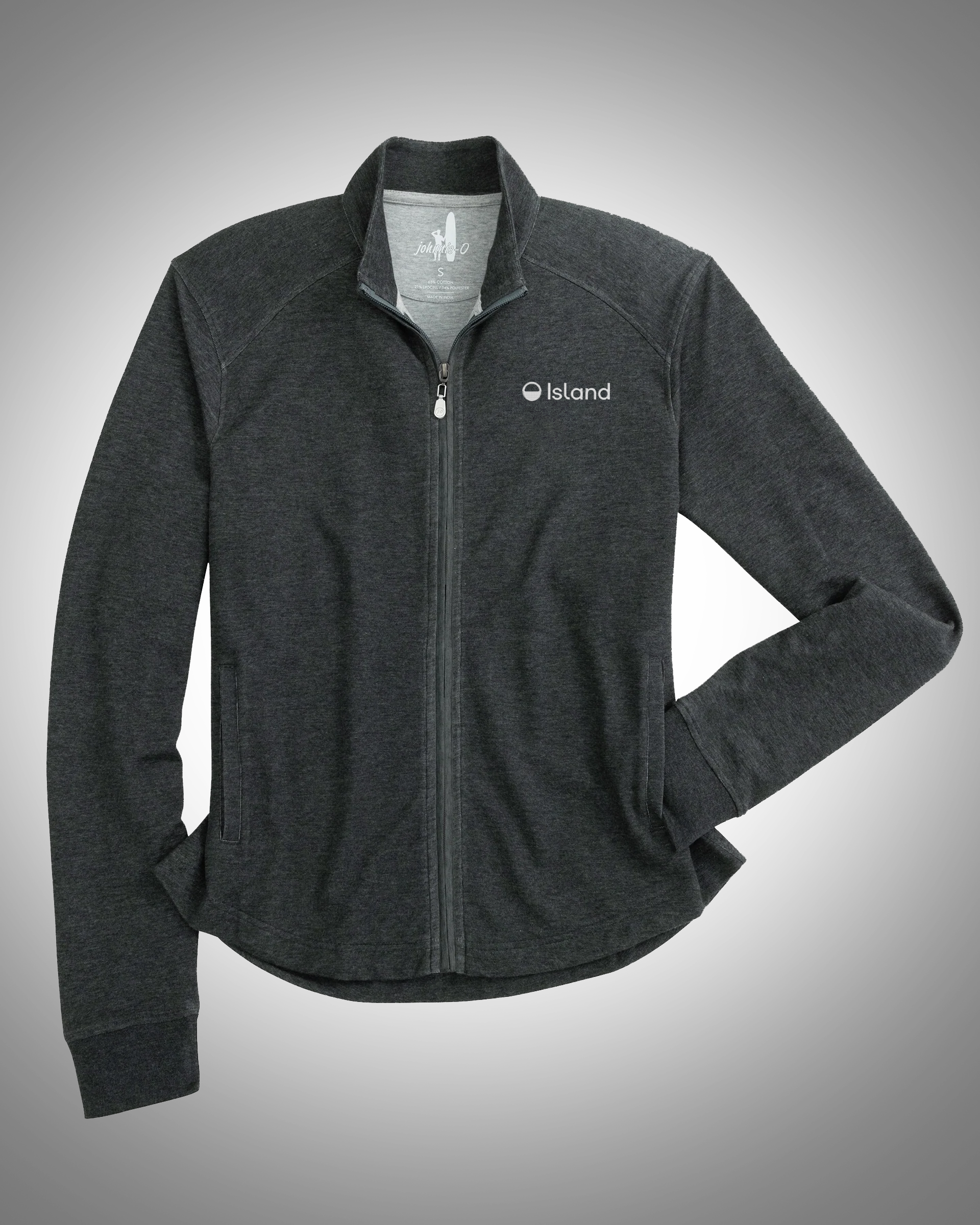 Women's Johnnie-O Tomi Full Zip Jacket - Heather Black