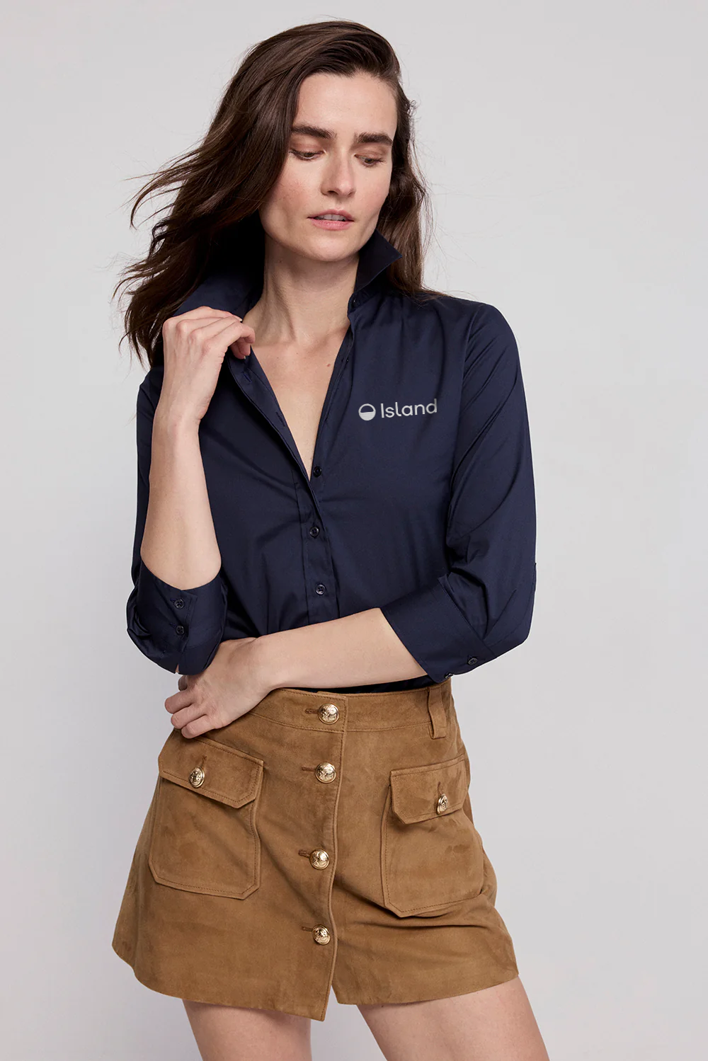 Women's The Shirt 3/4 Sleeve Shirt - Dark Navy