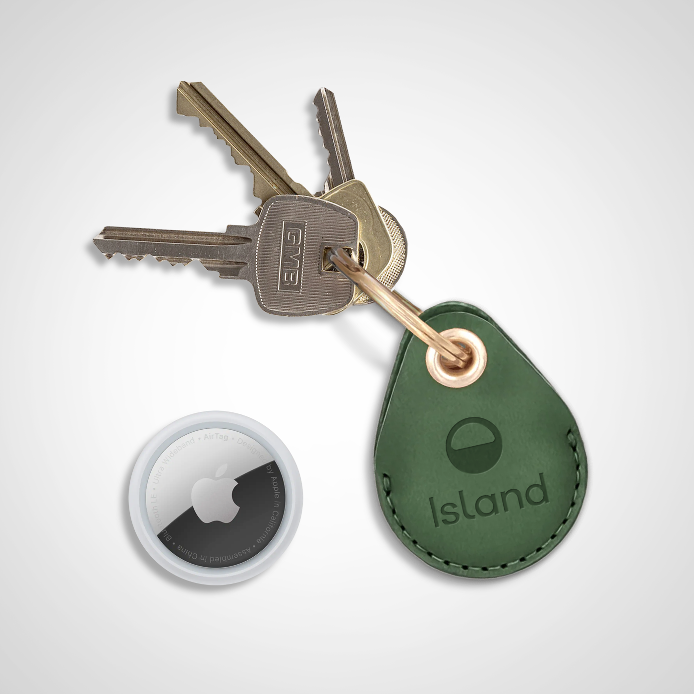 Island AirTag Holder Keychain
