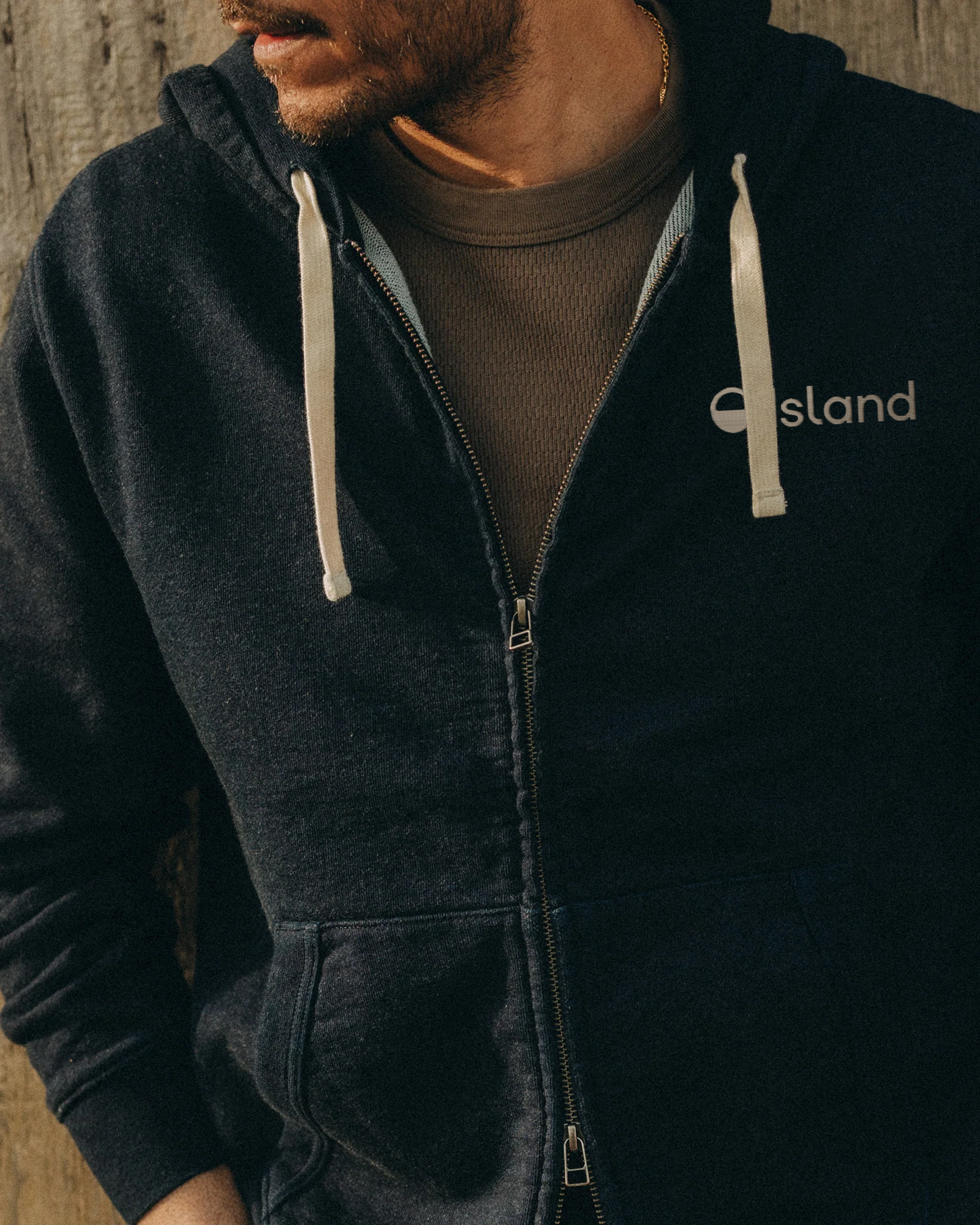 Men's Taylor Stitch The Après Zip Hoodie - Rinsed Indigo Terry