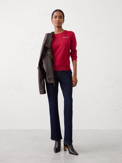 Women's Banana Republic Forever Crew Neck - Pure Red