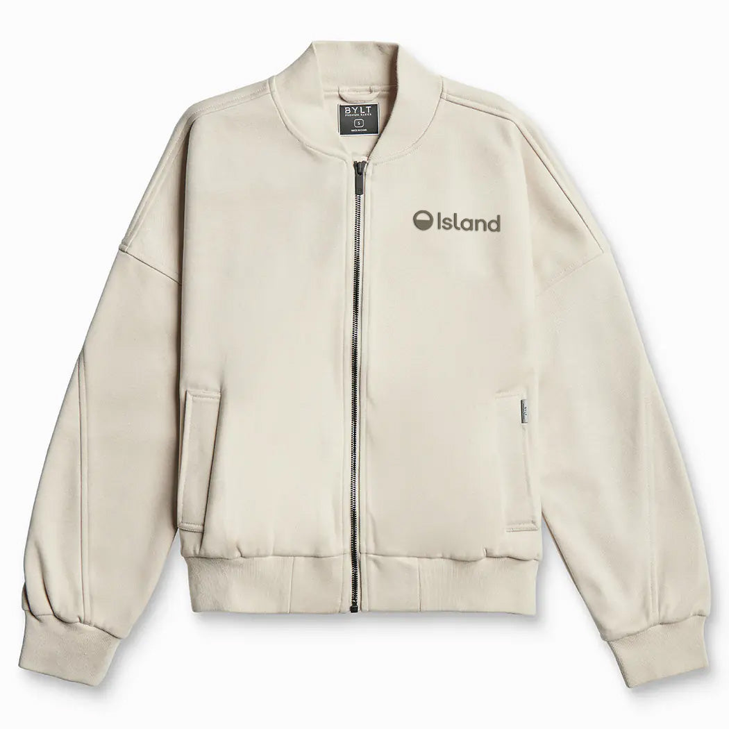 Women's BYLT Coastal Bomber Jacket - Heathered Shell