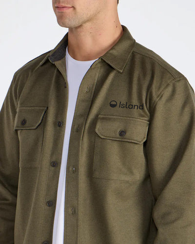Men's BYLT Coastal Overshirt - Dark Olive