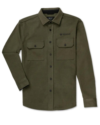Men's BYLT Coastal Overshirt - Dark Olive