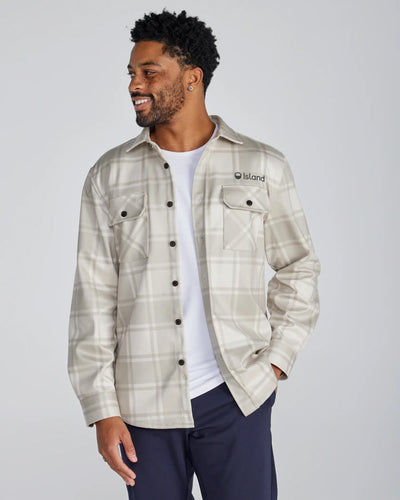 Men's BYLT Coastal Overshirt - Ivory Latte