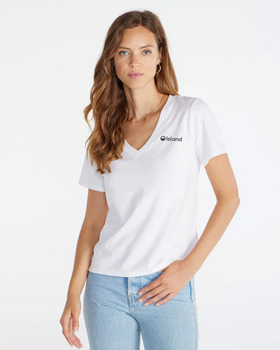 Women's BYLT Drift V-Neck Tee - White