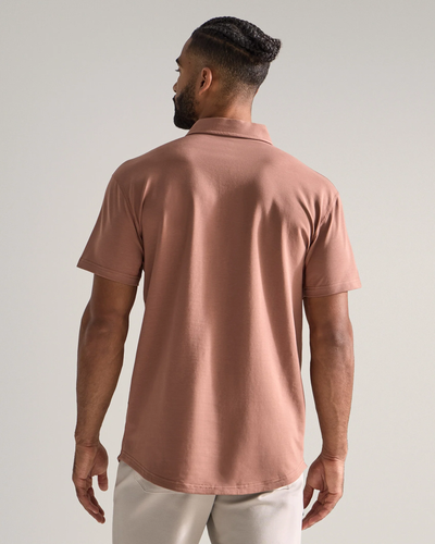 Men's BYLT Drop Cut Lux Polo - Cedar