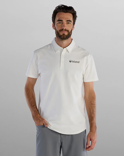 Men's BYLT Drop Cut Lux Polo - Off White