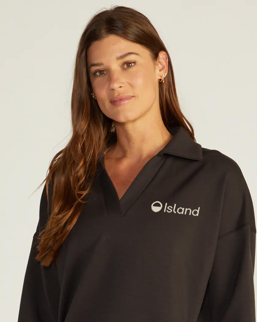 Women's BYLT Opal Relaxed Polo – Black