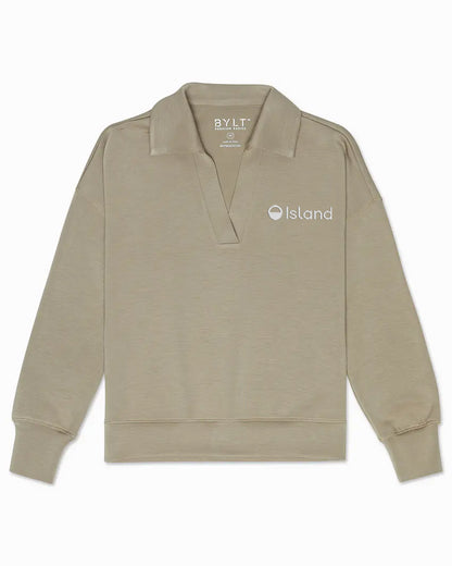 Women's BYLT Opal Relaxed Polo – Driftwood